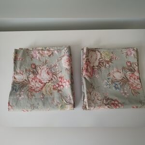 Vintage Ralph Lauren Home Charlotte Sage Floral King Pillow Cases Set Of 2